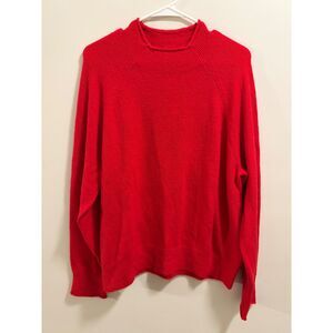 NEW J.Crew Women's Rollneck sweater in Supersoft yarn BD613 Red Size Large L NWT
